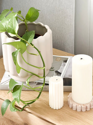 Make Scents of It 15cm Pillar Candle - White (6805085487292)