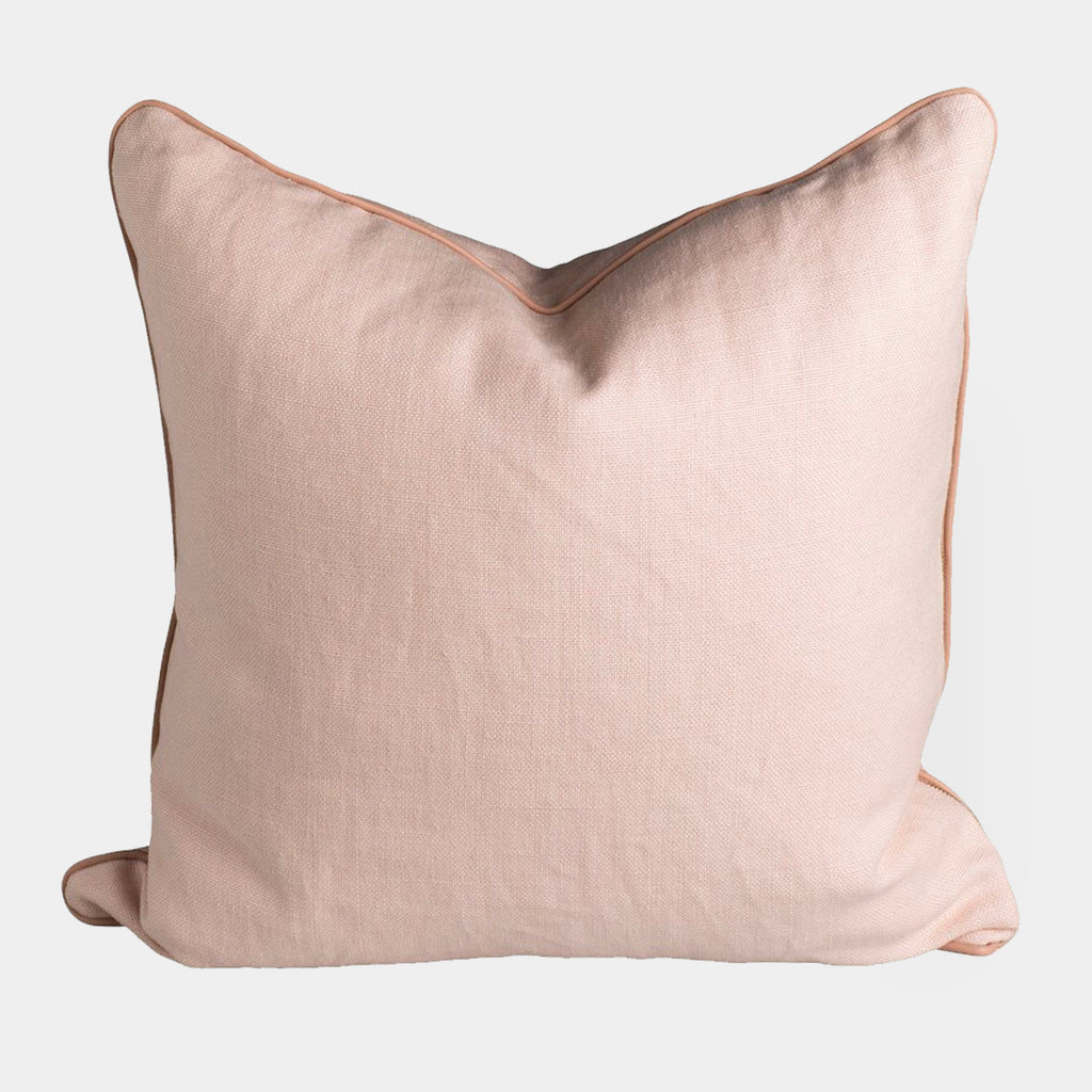 norsuHOME Cushion, Haven Shell with Blush Leather Piping (10469530243)