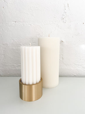 Make Scents of It 15cm Pillar Candle - White - Norsu Interiors (6805085487292)