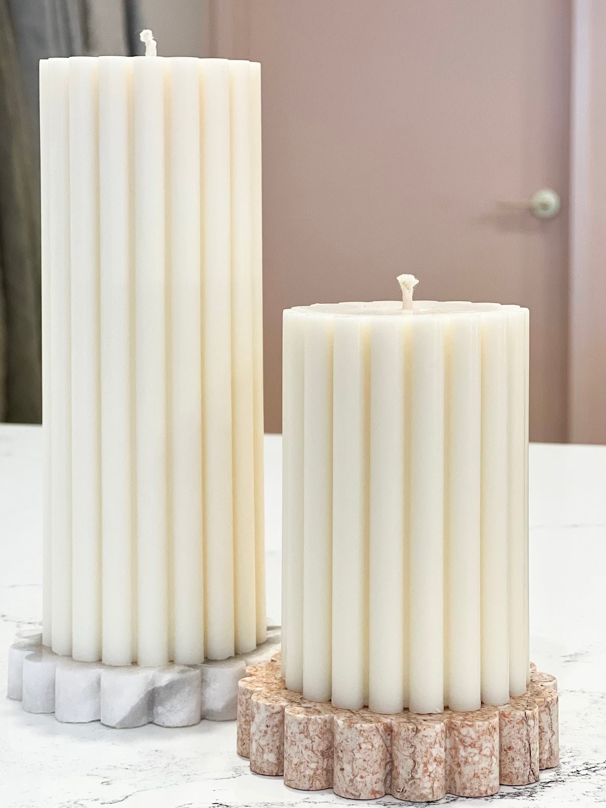 Make Scents of It Marble Candle Coaster - White - Norsu Interiors (7489206059257)
