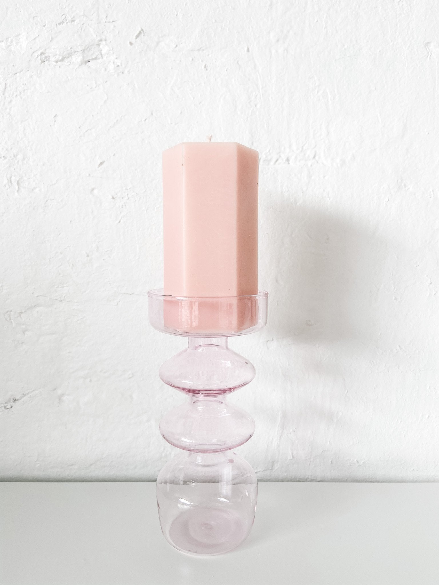 norsuHOME The Twist Vase/Candle Holder, Blush - Norsu Interiors (6693023580348)