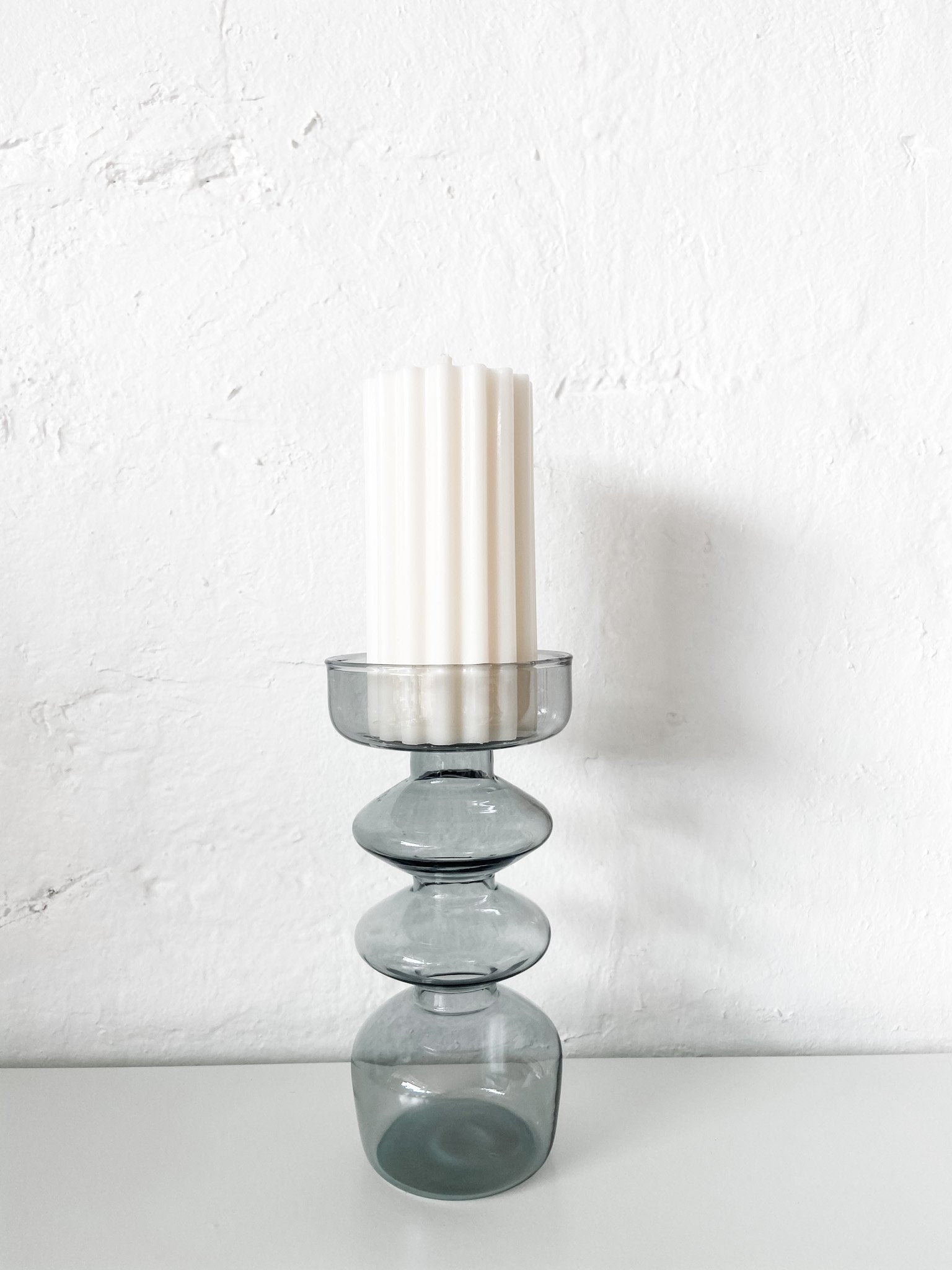 norsuHOME The Twist Vase/Candle Holder, Smoke - Norsu Interiors (6693010571452)