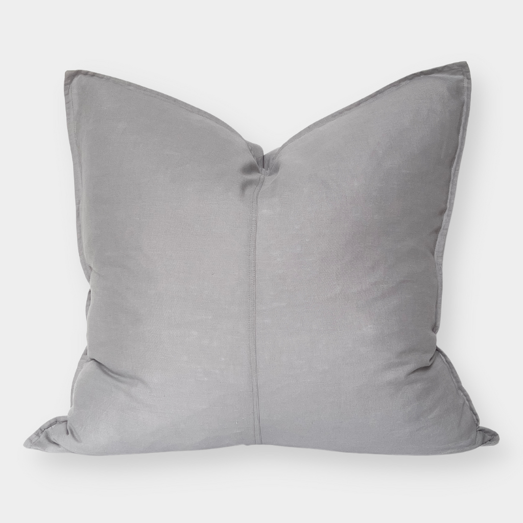 Flou. Design 100% Linen Throw Cushion - Cool Grey (7739157151993)