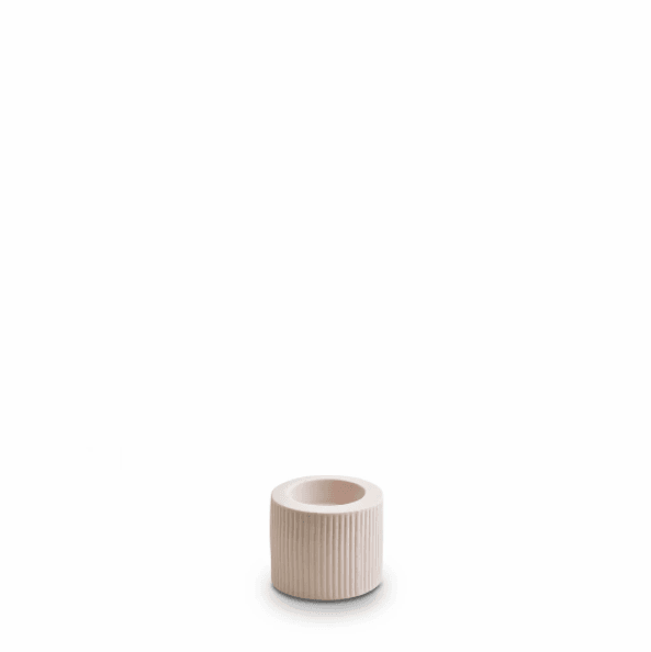 Marmoset Found Ribbed Infinity Candle Holder, Small - Nude - Norsu Interiors (4761423675476)