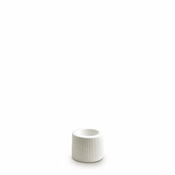 Marmoset Found Ribbed Infinity Candle Holder, Small - Snow - Norsu Interiors (4761426460756)