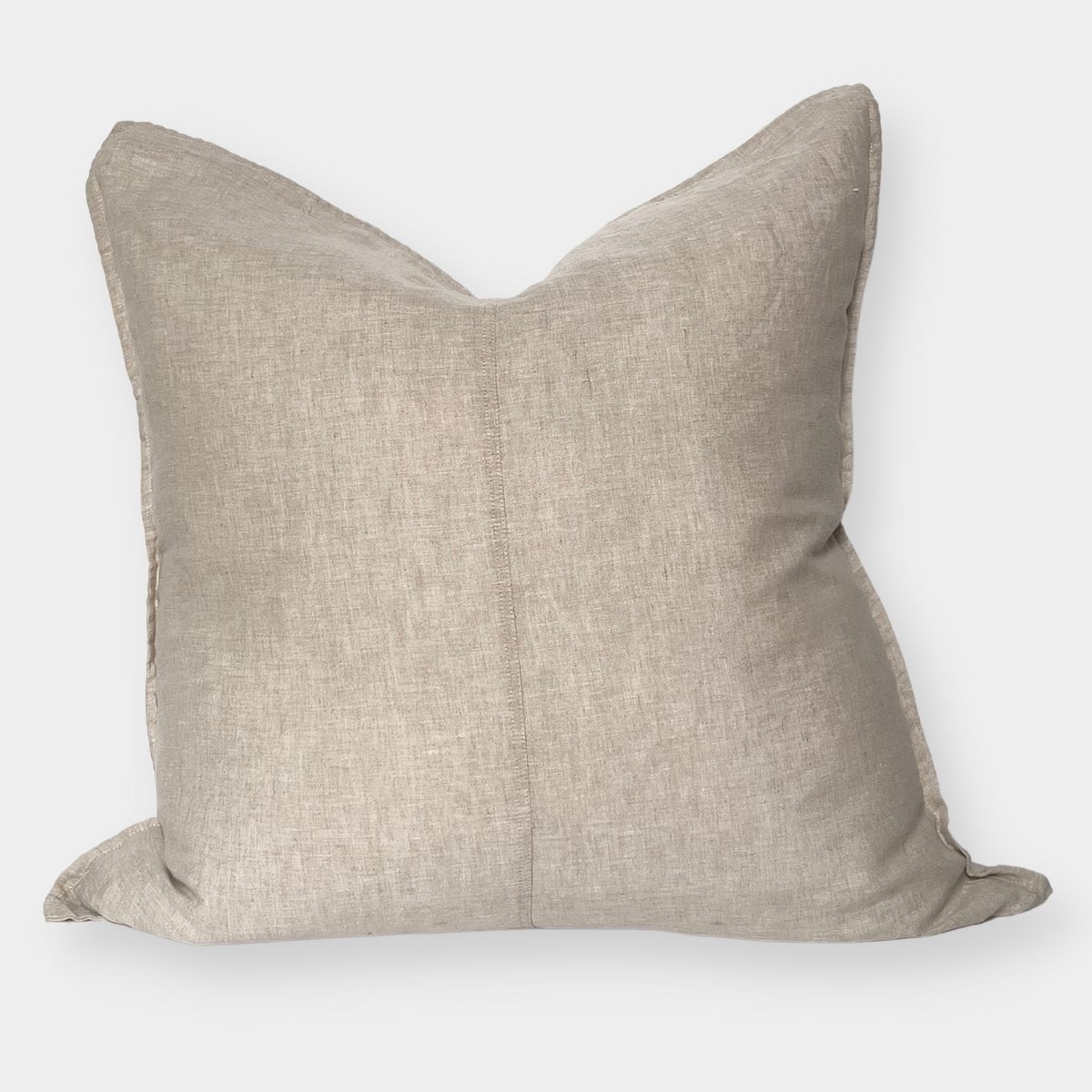 Flou. Design 100% Linen Throw Cushion - Natural (7739144143097)