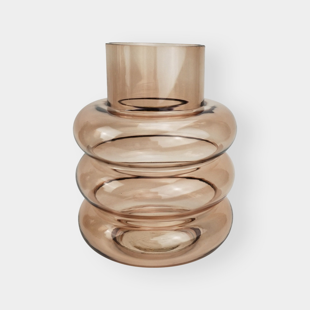 Contour Glass Vase, Medium - Rose (7735425663225)