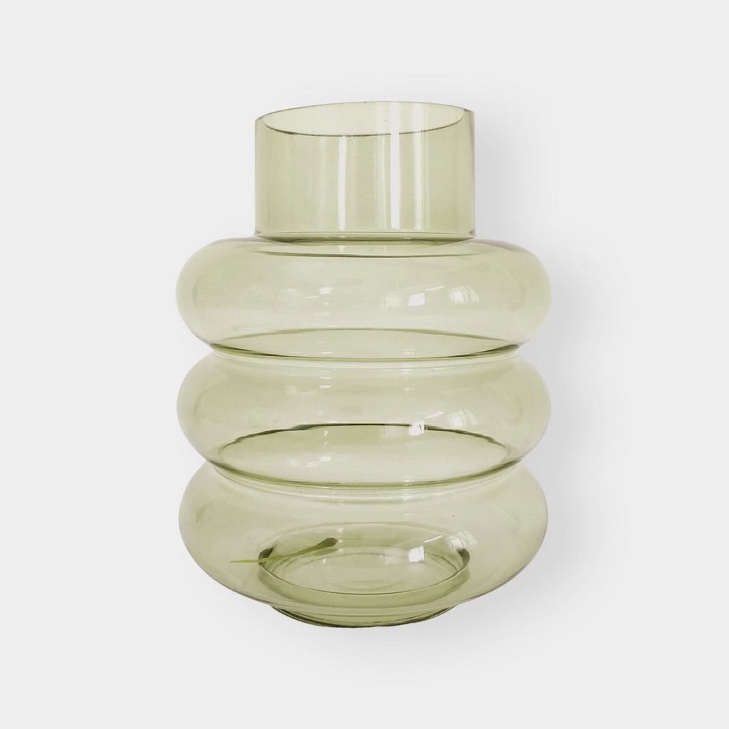 Contour Glass Vase, Medium - Sage (7735382507769)